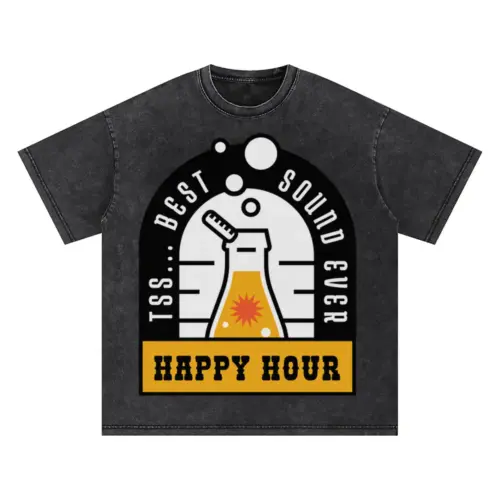 Tote Happyhour Oversized Acid Wash T-shirt