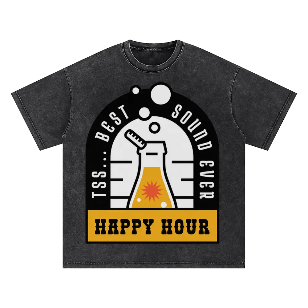 Tote Happyhour Oversized Acid Wash T-shirt