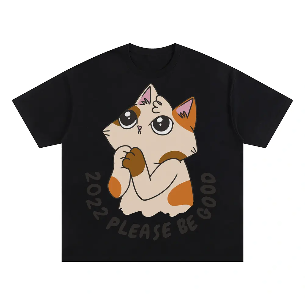 2022 Please Be Good Oversized Black Graphic Tee