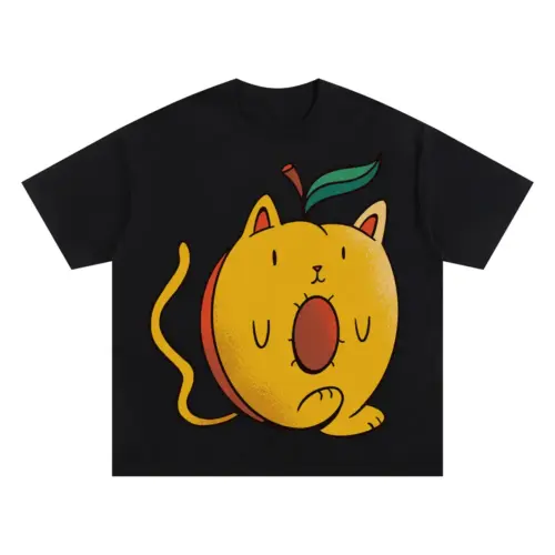 Apricat Oversized Black Graphic Tee