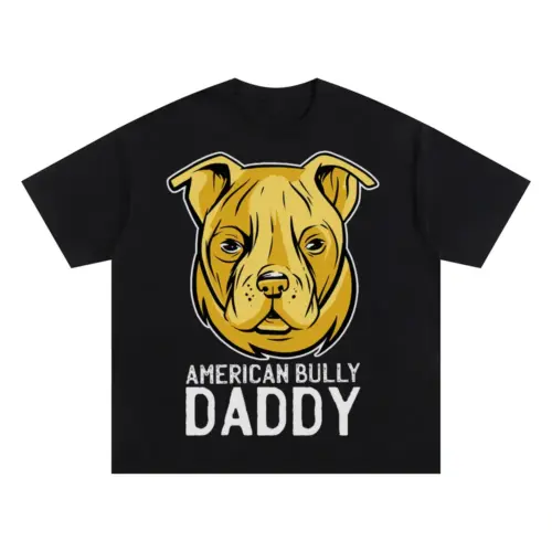 Americanbullydaddy Oversized Black Graphic Tee