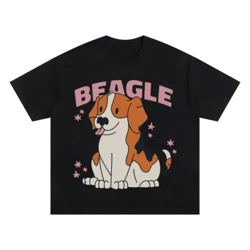 Anatomyofabeagle Oversized Black Graphic Tee