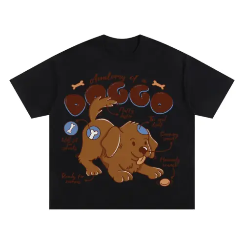 Anatomyofadoggo Oversized Black Graphic Tee