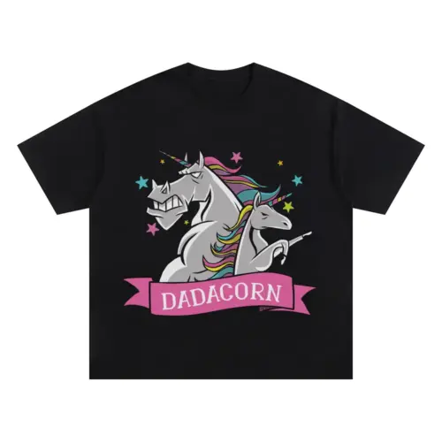 Dadcorn Oversized Black Graphic Tee