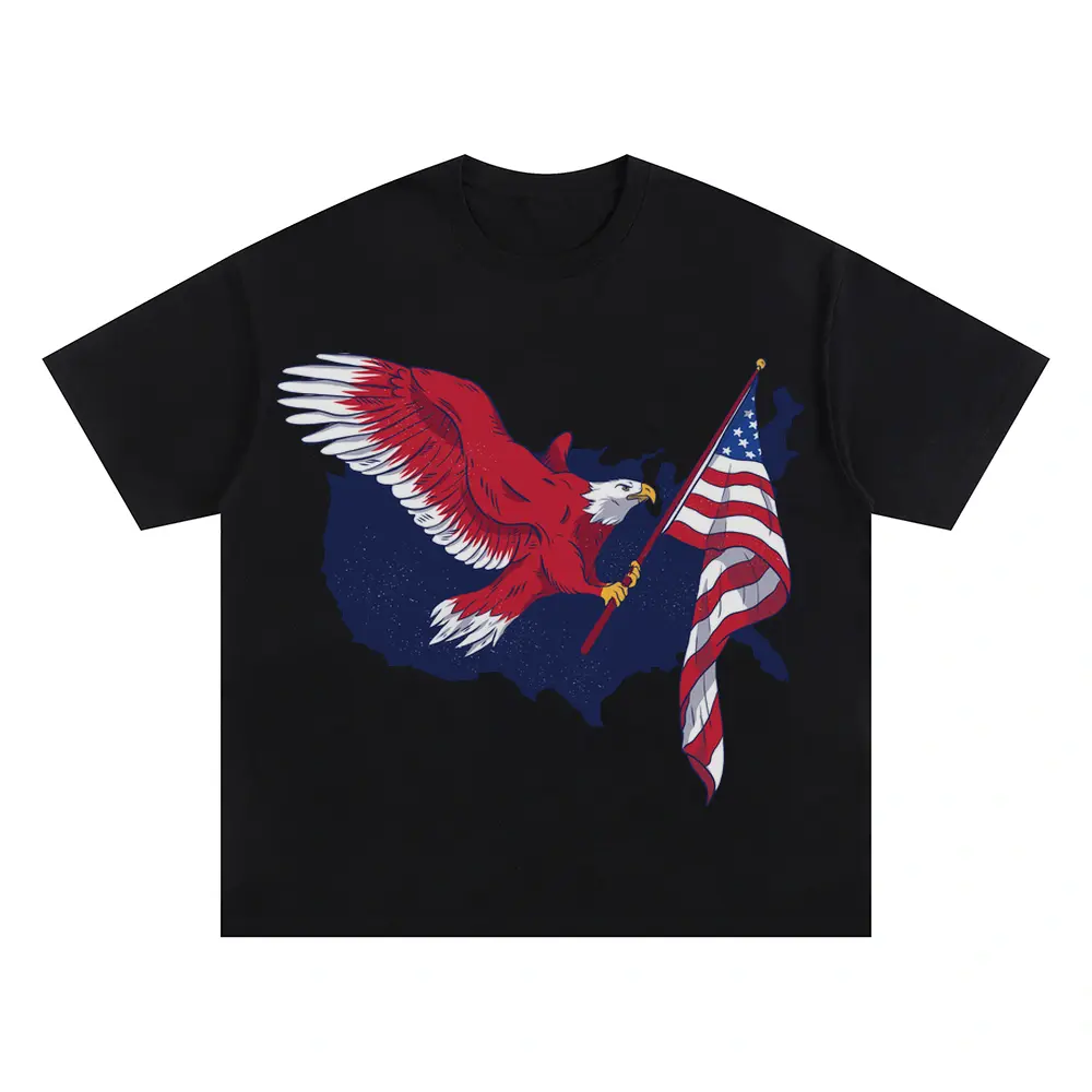American Eagle 02 Hq Oversized Black Graphic Tee