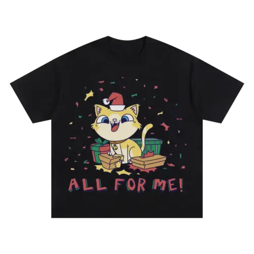 All For Me Oversized Black Graphic Tee