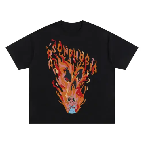 Arsonphobia Oversized Black Graphic Tee
