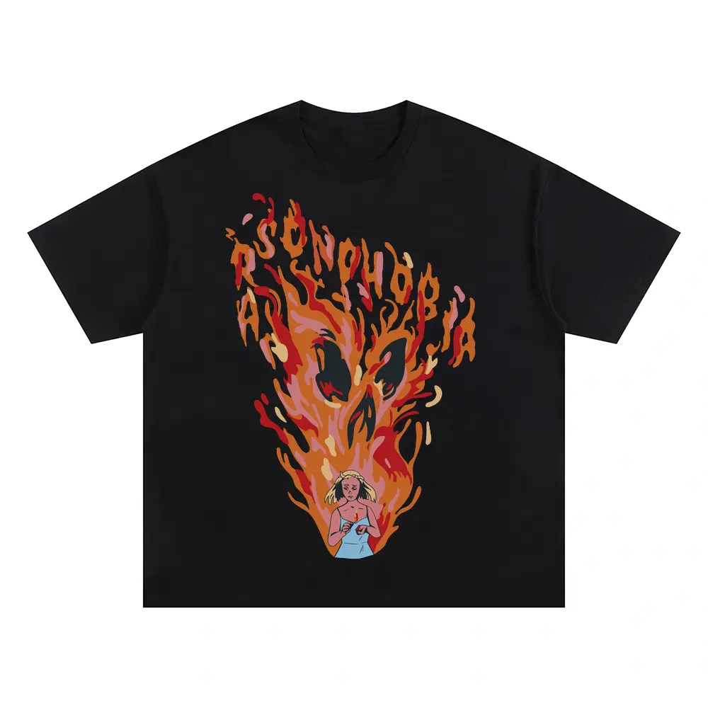 Arsonphobia Oversized Black Graphic Tee