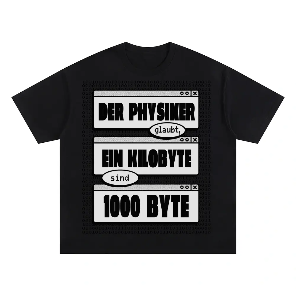 1000 Byte Oversized Black Graphic Tee