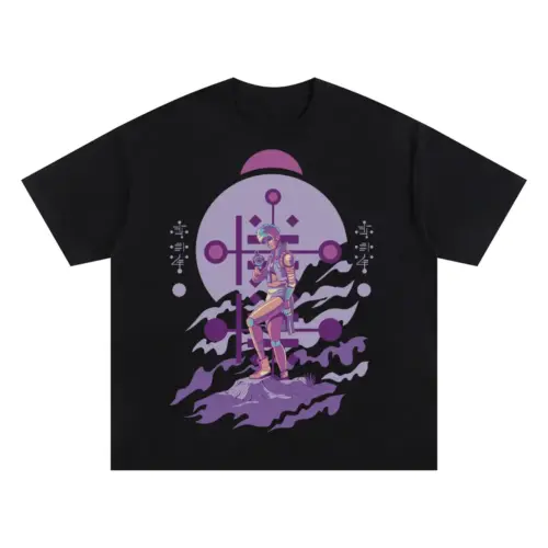 Alien Invasion F Oversized Black Graphic Tee