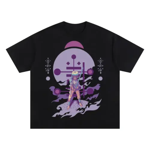 Alien Invasion Oversized Black Graphic Tee