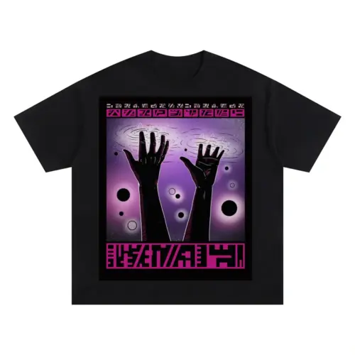 Beings Hands C Oversized Black Graphic Tee