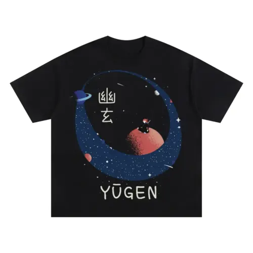 Yugen Oversized Black Graphic Tee