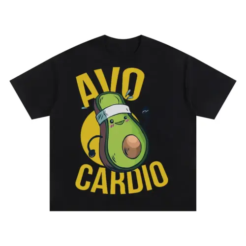 Avo Oversized Black Graphic Tee
