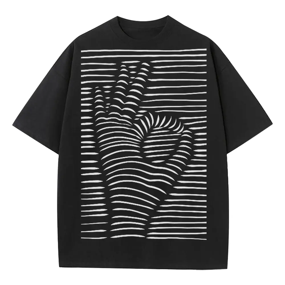 3D Ok Symbol Heavyweight Oversized Black Graphic Tee