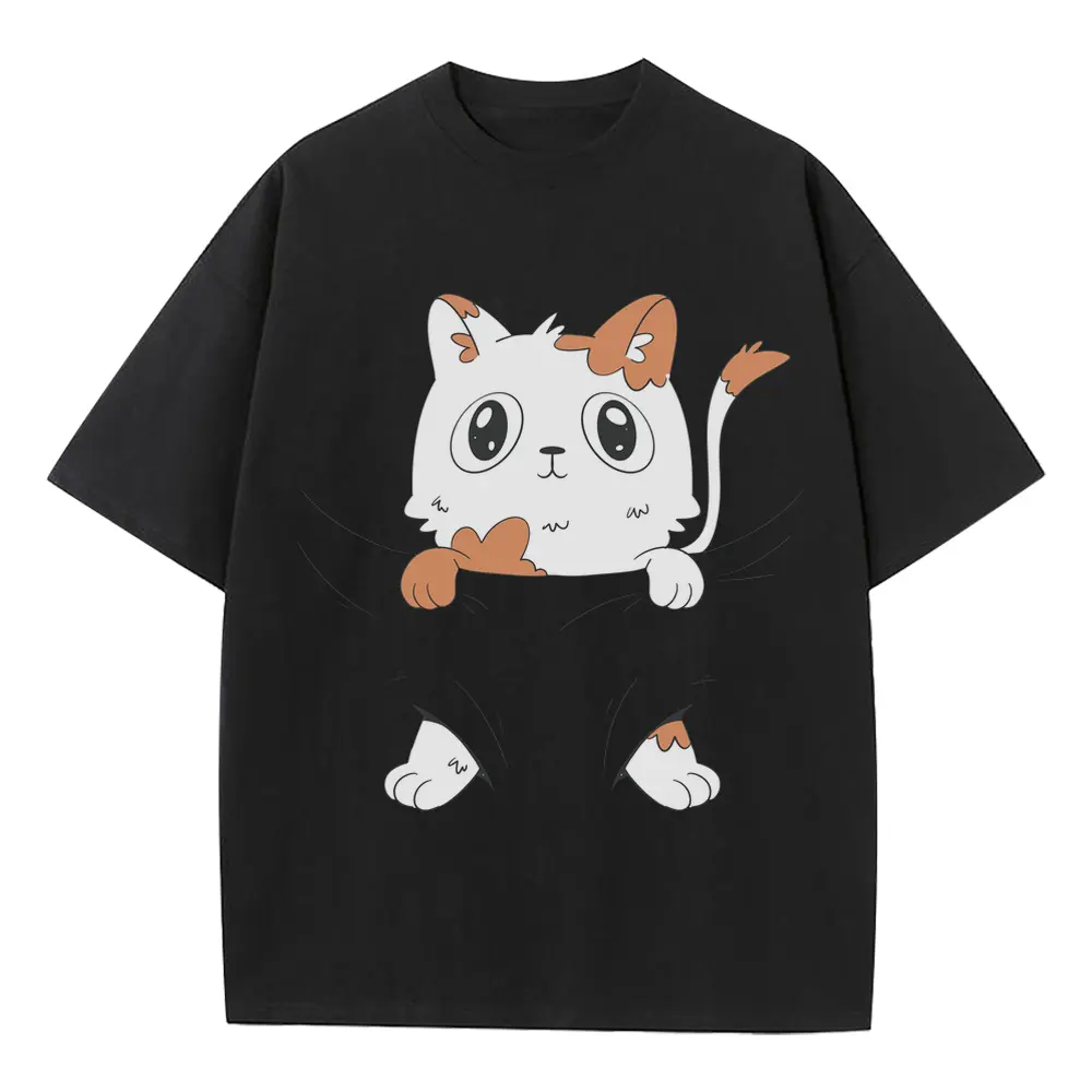 Babycat Heavyweight Oversized Black Graphic Tee