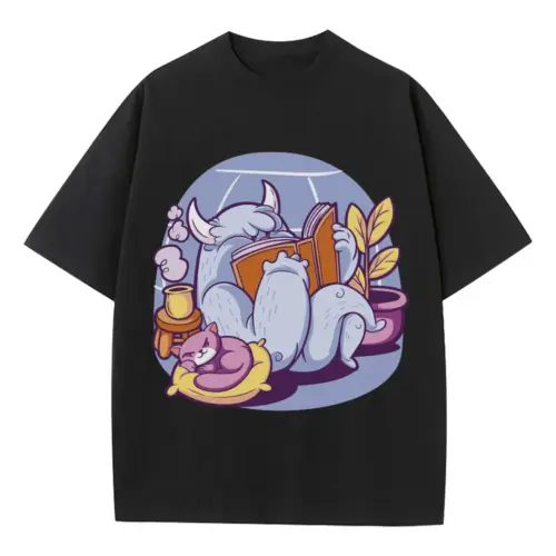 Yeti Heavyweight Oversized Black Graphic Tee