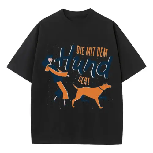 050 Hund Heavyweight Oversized Black Graphic Tee