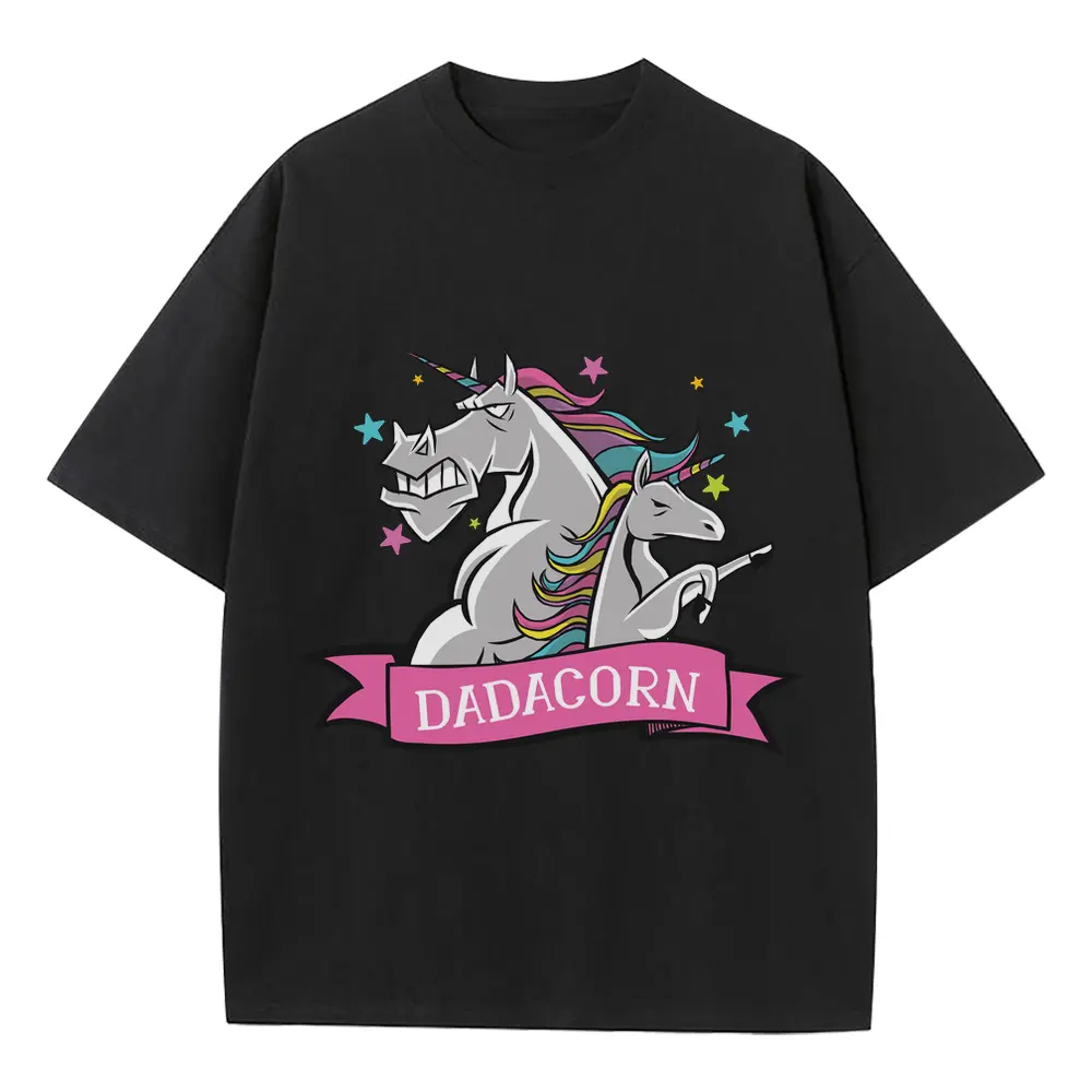 Dadcorn Heavyweight Oversized Black Graphic Tee
