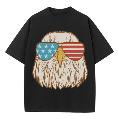 Aeagleusasunglasses Heavyweight Oversized Black Graphic Tee