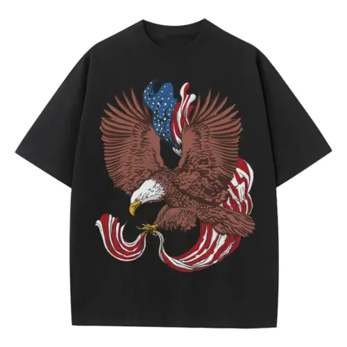 American Eagle A Heavyweight Oversized Black Graphic Tee