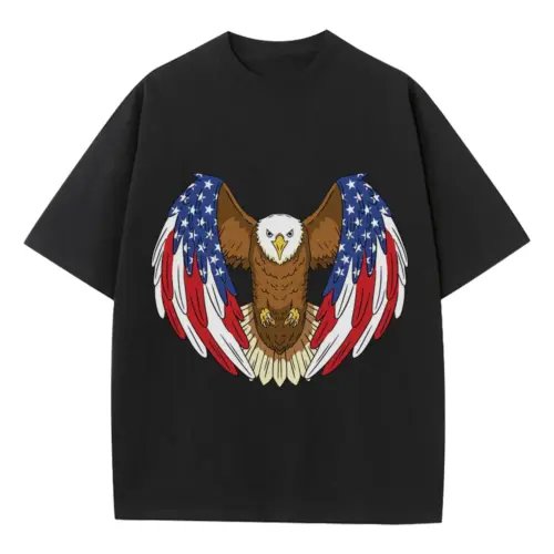 Americaneagle Heavyweight Oversized Black Graphic Tee