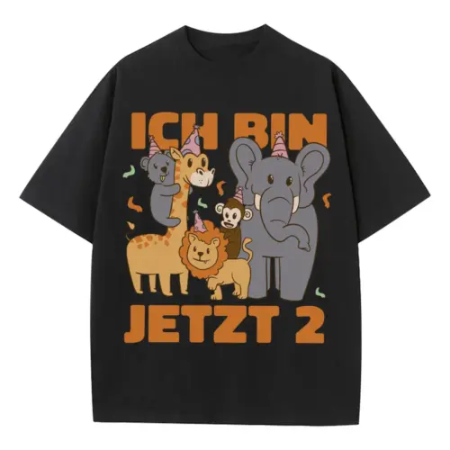 Animals Heavyweight Oversized Black Graphic Tee