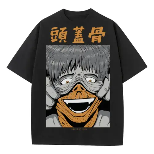 5 Heavyweight Oversized Black Graphic Tee