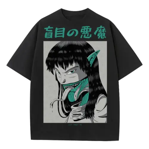 3 Heavyweight Oversized Black Graphic Tee