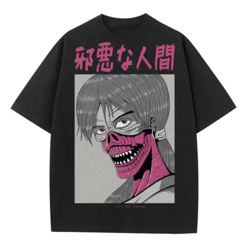 A Heavyweight Oversized Black Graphic Tee