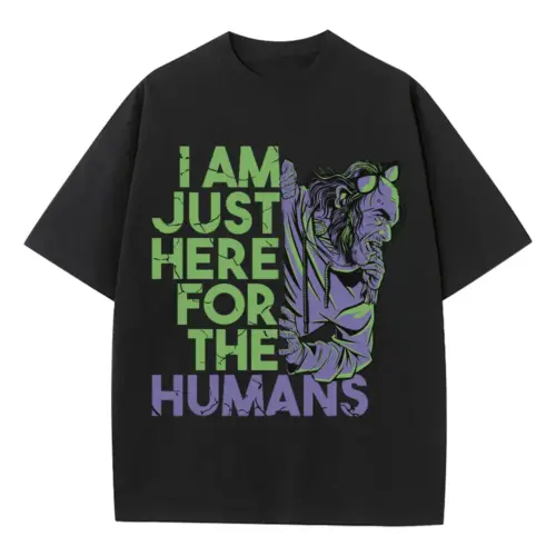 Zombie Heavyweight Oversized Black Graphic Tee