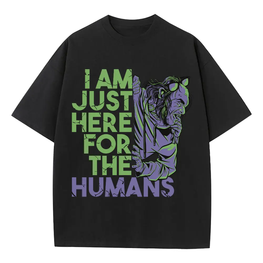 Zombie Heavyweight Oversized Black Graphic Tee