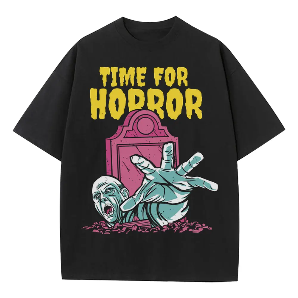 Zombie A Heavyweight Oversized Black Graphic Tee