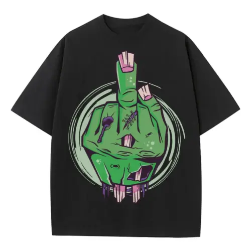 Zombiehand Heavyweight Oversized Black Graphic Tee