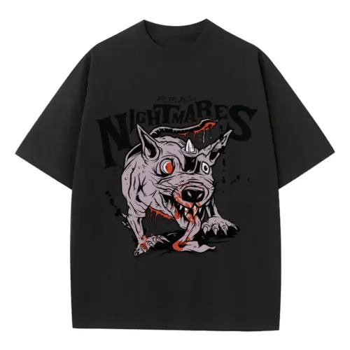 Zombierat Heavyweight Oversized Black Graphic Tee