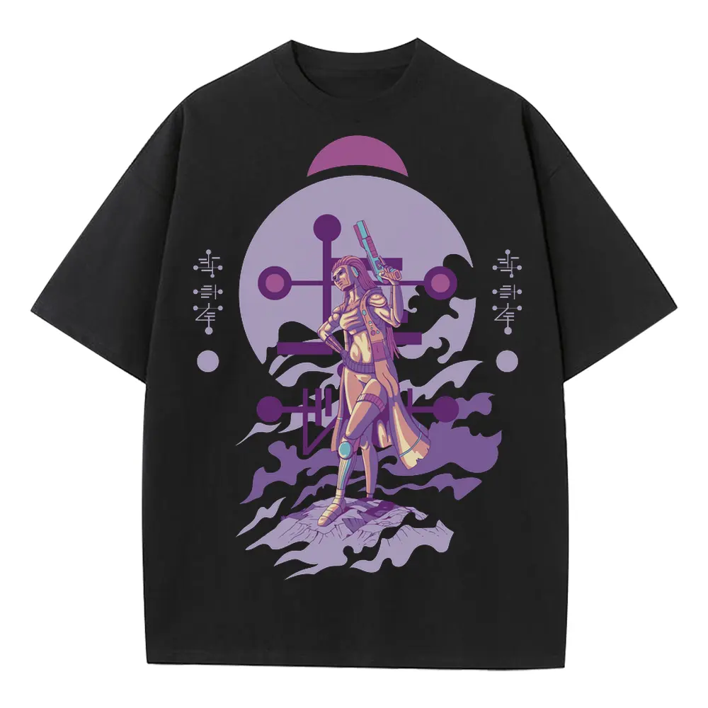 Alien Invasion G Heavyweight Oversized Black Graphic Tee
