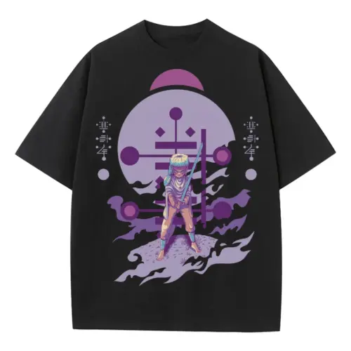 Alien Invasion Heavyweight Oversized Black Graphic Tee