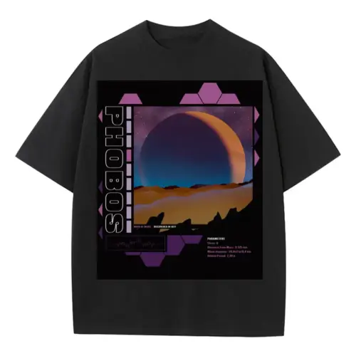 Beings Hands D Heavyweight Oversized Black Graphic Tee