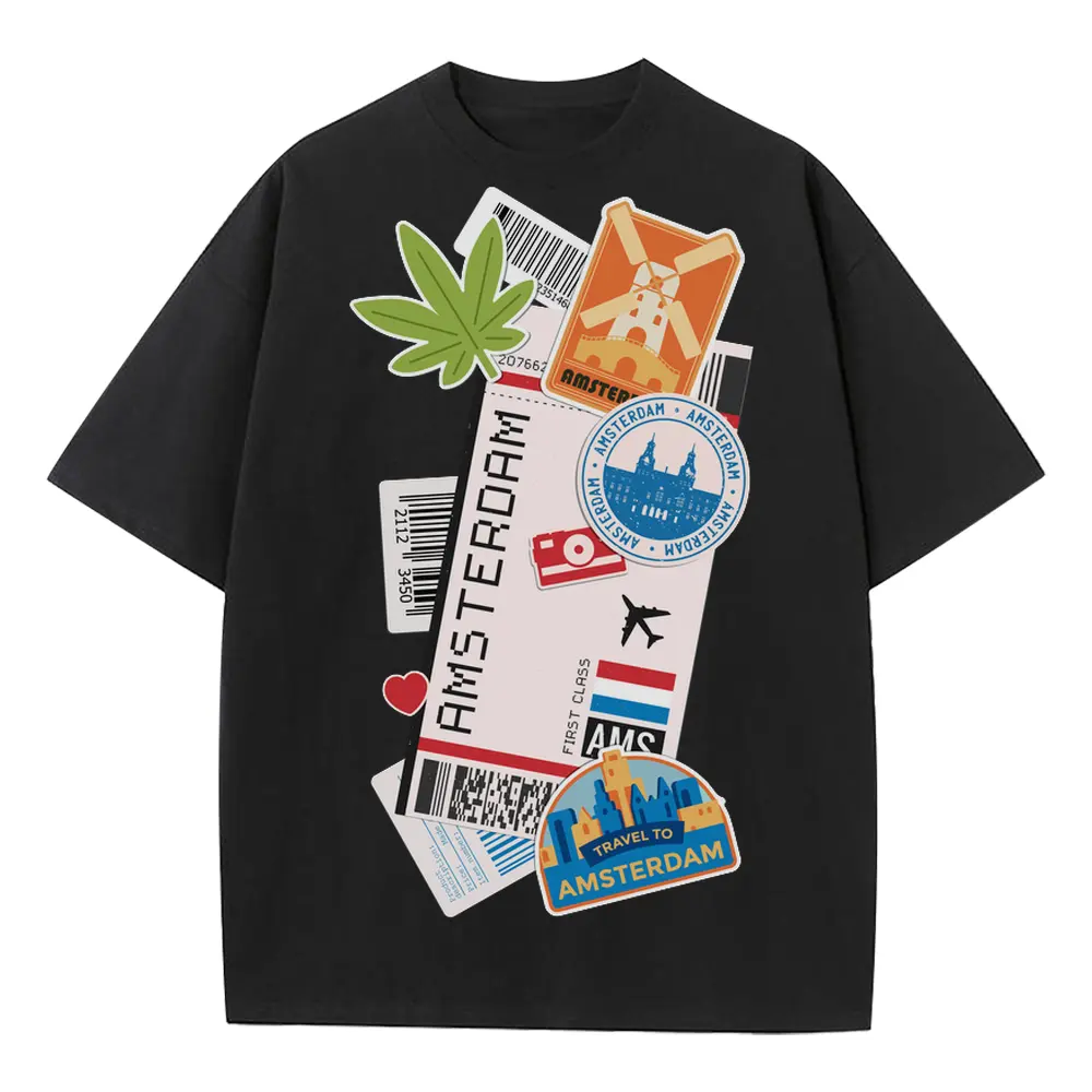 Boarding Pass Phone Case A Heavyweight Oversized Black Graphic Tee