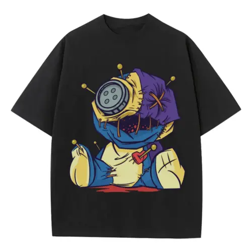 Voodoo Heavyweight Oversized Black Graphic Tee