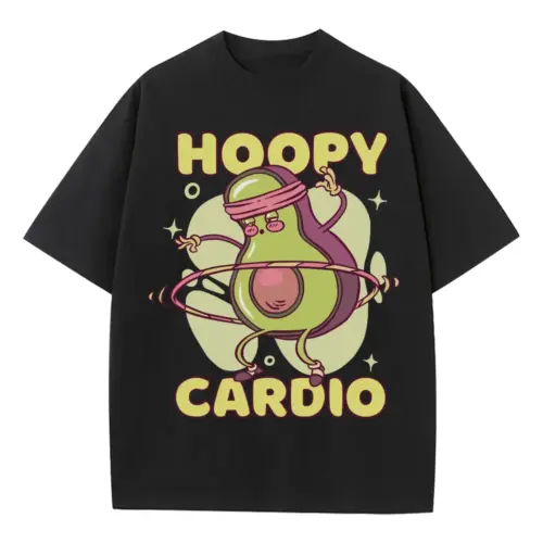 Avocado Hoolahoop Heavyweight Oversized Black Graphic Tee