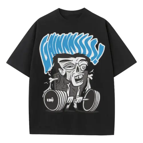 Zoombie Heavyweight Oversized Black Graphic Tee