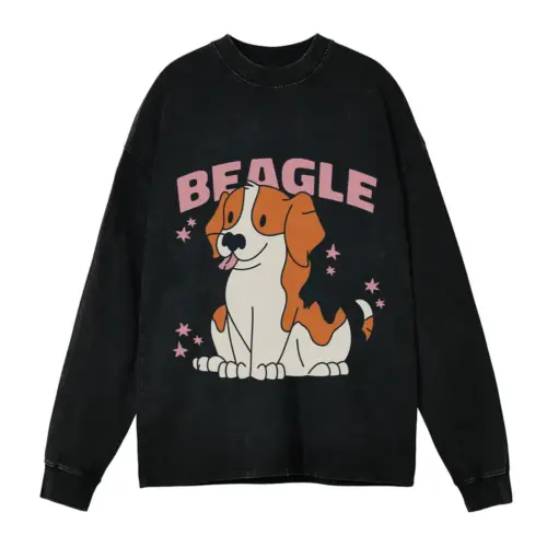 Anatomyofabeagle Acid Wash Oversized Long Sleeve Shirt