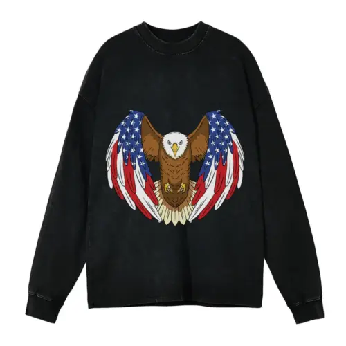 Americaneagle Acid Wash Oversized Long Sleeve Shirt