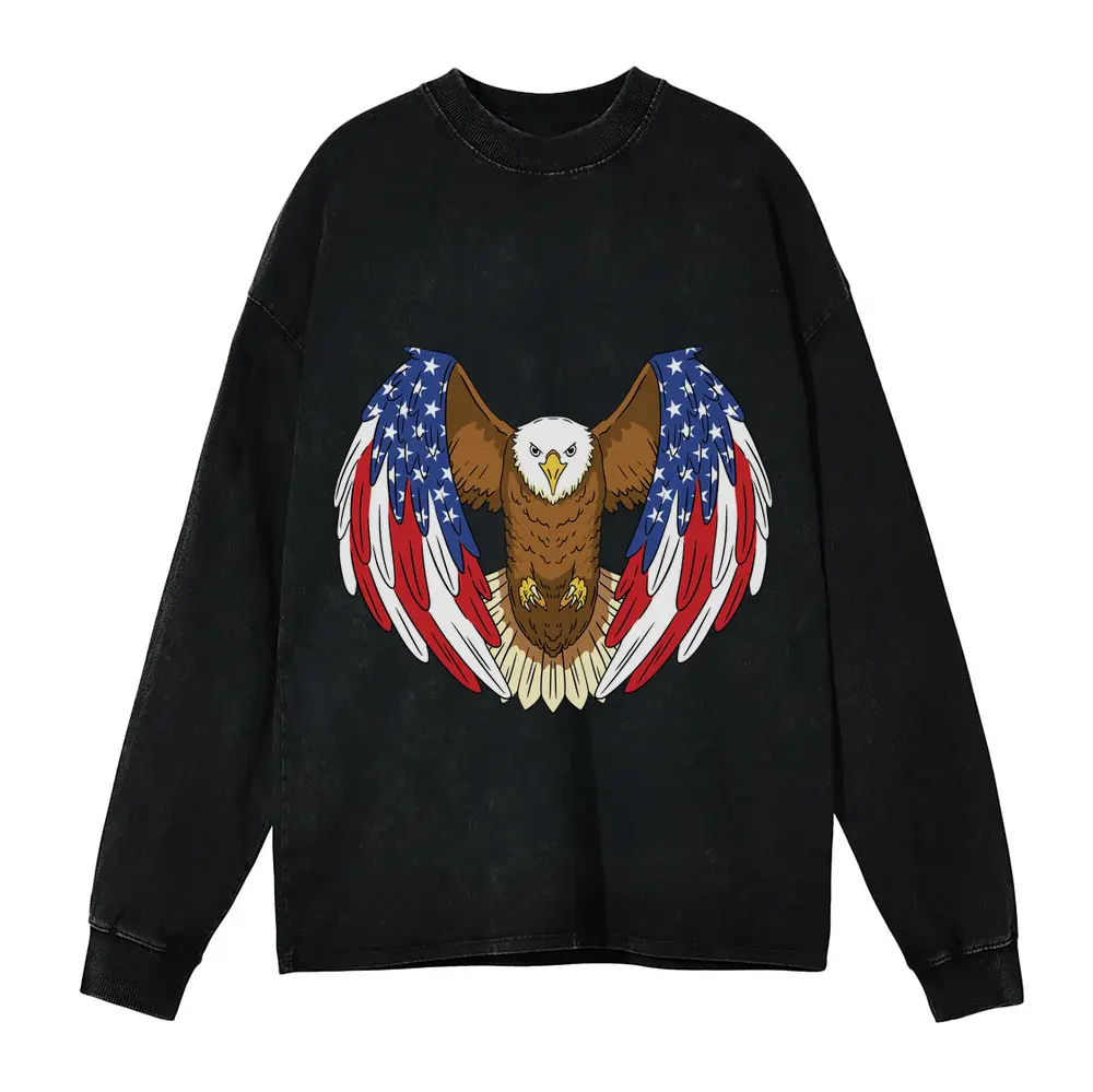 Americaneagle Acid Wash Oversized Long Sleeve Shirt