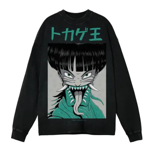 7 Acid Wash Oversized Long Sleeve Shirt