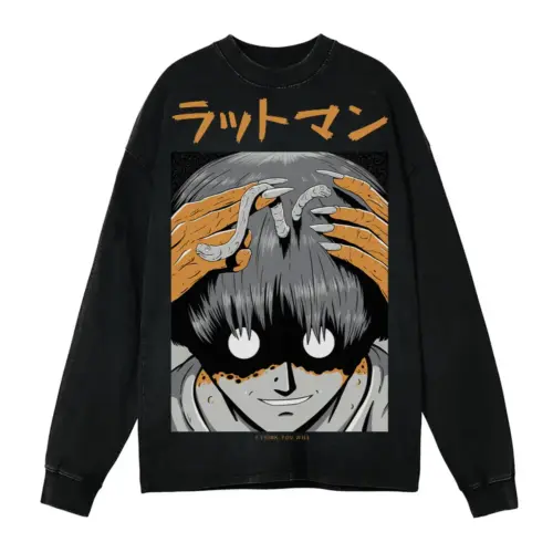 4 Acid Wash Oversized Long Sleeve Shirt