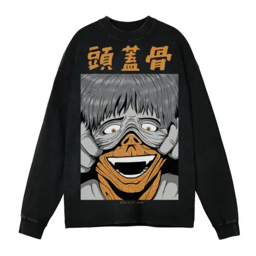 5 Acid Wash Oversized Long Sleeve Shirt