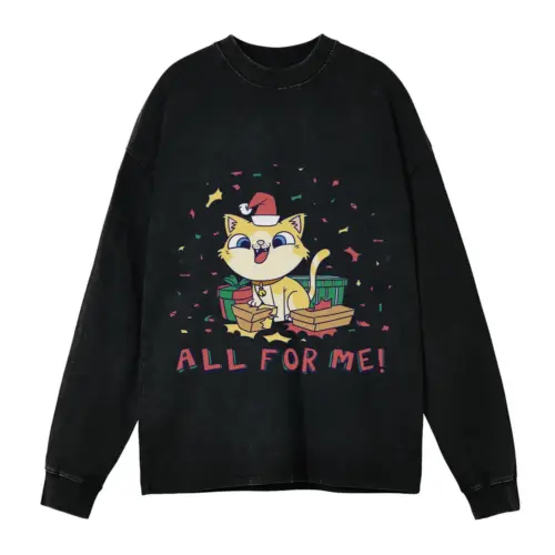 All For Me Acid Wash Oversized Long Sleeve Shirt