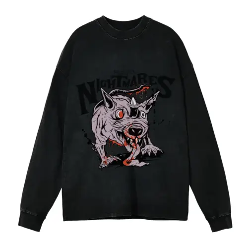 Zombierat Acid Wash Oversized Long Sleeve Shirt